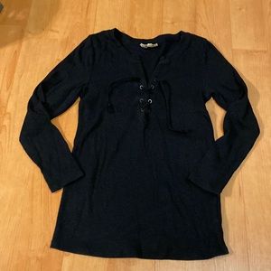 Anthropologie Deletta 3/4 sleeve ribbed top size small